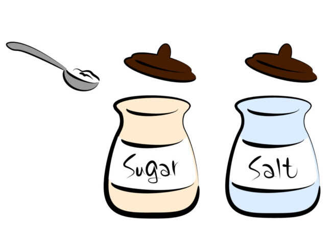塩と砂糖のイラスト